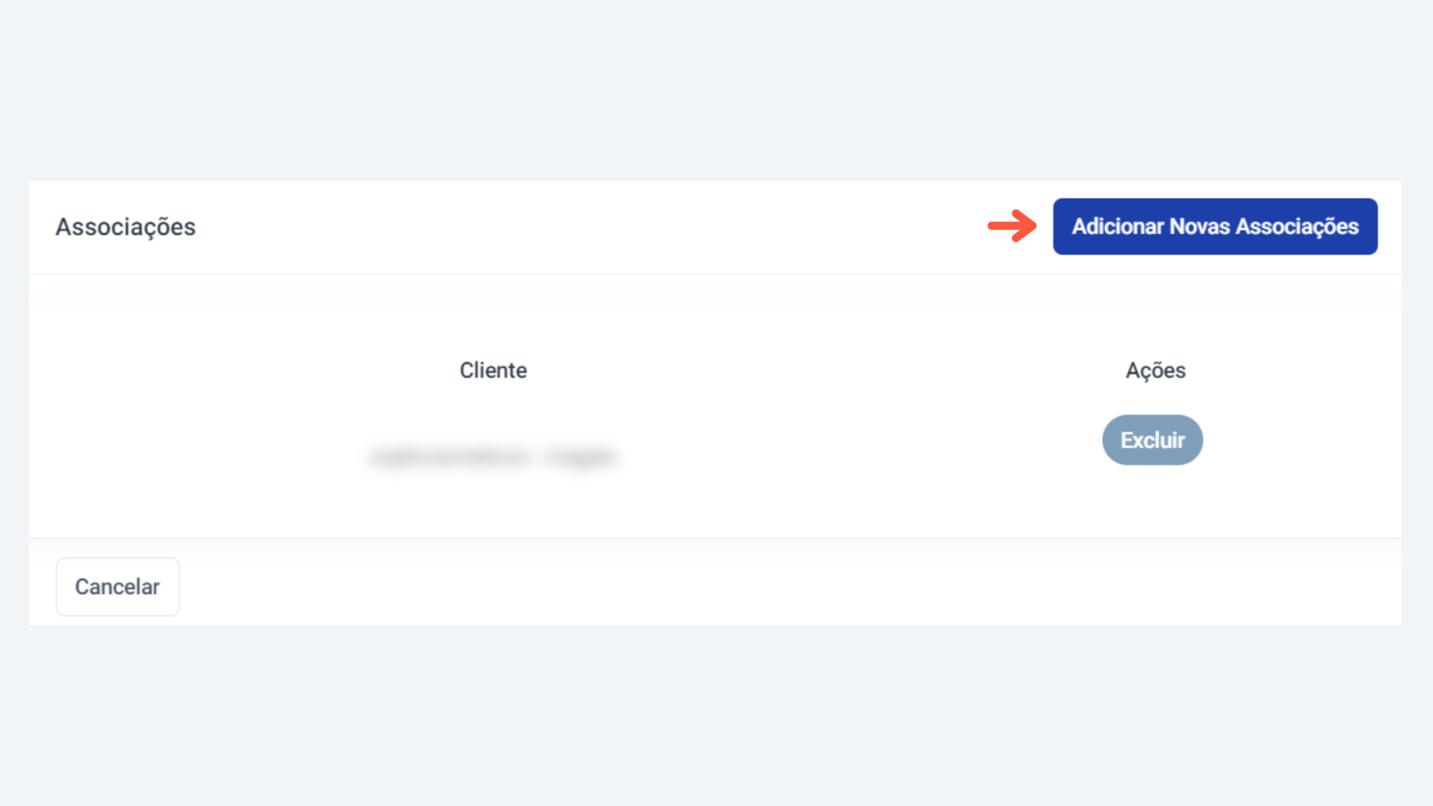 Como Associar os Clientes à Contas – LogManager – Base de Conhecimento